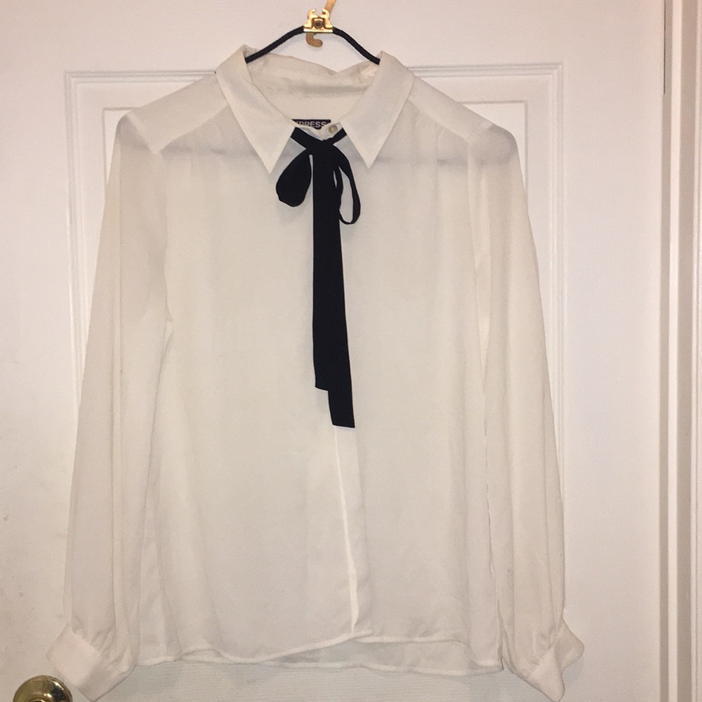 Express bow tie blouse